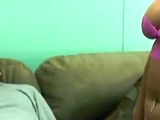 Busty Brunette Babe Rides and Sucks in Wild Amateur Session