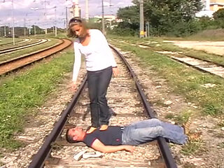 Railway tracks trampling