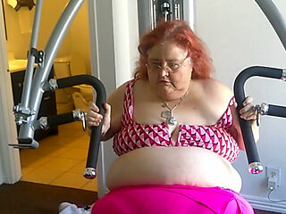 Big Beauty Nurse Vicki Is Exercising in the Gym Part 1
