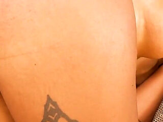 Z-film Toy Wall Tattooed Ebony Solo Masturbation