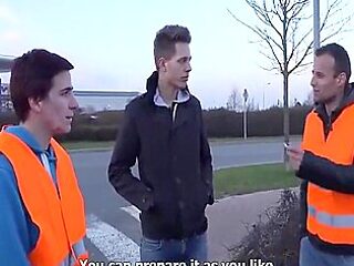 Bare Foursome At The Parking Lot