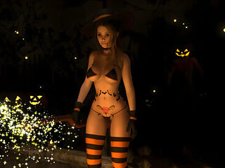 Sexy Witch Fucks The Pumpkin King On Halloween