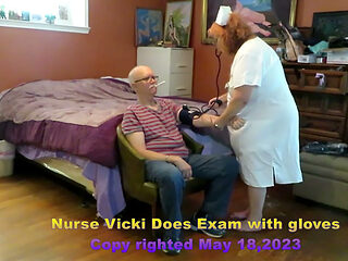 Nurse Vital Signs and Oral Exam with Gloves - Requested Video