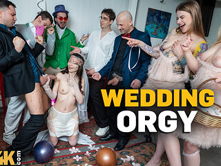BRIDE4K. A Wedding Orgy with one Bride, her Husband, and two of his friends