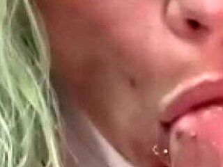 Wet T-Shirt Streetwalker Gives Backseat Blowjob and Swallows Cum - Amateur Car Sex with Real Hooker