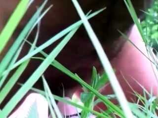 FRENCH GRANNY ISS AND MOAN IN THE WOODS
