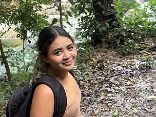 Stepsister Rides My Cock in a River in the Colombian Jungle