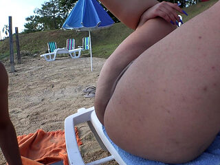 Lesbian Asslick on the Beach