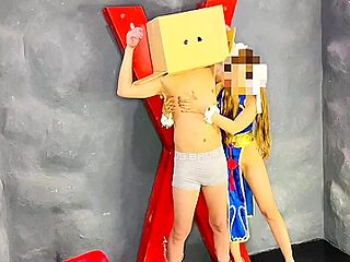 S Womans Halloween Chun-li Cosplay, Tying Up Submissive Men, And Teasing Them With Her Thighs And Hoot Job