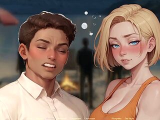 Natural boobs and hentai bondage fantasy with a naughty redhead