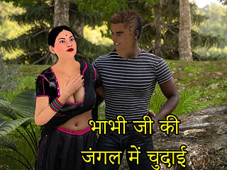 Devar Catches Indian Desi Bhabhi Fucking Her Boyfriend in the Jungle Then She Satisfies Both of Them