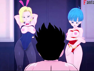 Android 18 and Bulma team up to fuck Gohan – DragonBall Zex Series
