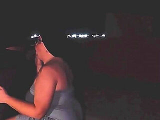 Dark Parking Lot Public Sex with the Shiesty Mask on!