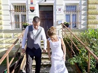 Bride with a hot body takes cock and her cuck is NOT happy