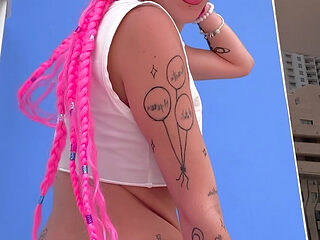 POV Your Big Stepsister Gets Freaky Strip-tease Pigtail Braids Dirty Feet Soles Spanking Spreading Boobs