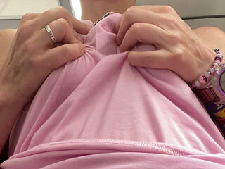 Think I got caught playing with my boobs, belly & bush on the bus! Either that, or two guys recognised me!