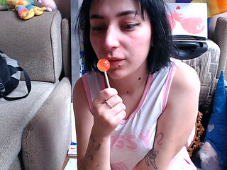 Sucking a Lollipop