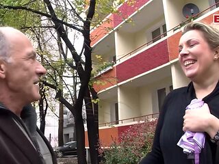 German tall housewife approached and fucked by boyfriend on the street