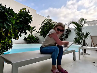 Locked Outside I Couldn't Hold It & Wet My Jeans by the Pool