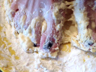 Making Dough for Pasta with My Bare Feet