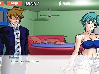 Ecchi adventure with Bulma in a wild hentai visual novel