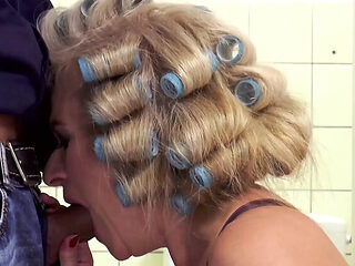 Big Boobs Mature MILF Gets Fucked Hard in Bathroom - Marina Montana Facial