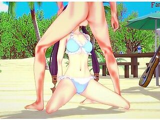 Mona Blowjob On The Beach 1 Genshin Impact Full & Pov On Patreon: Fantasyking3