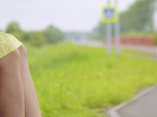 128 Subtle Outdoor Flirting with Passing Drivers at a Bus Stop. Do You Like My Legs? 60fps