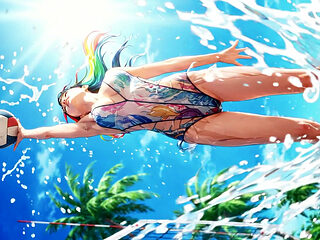 The Joyful Days 18+ of Beautiful Anime Girls: Sakura Tennis 3D Anime AI-Generated