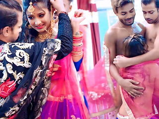 Dost ki Biwi ko dost ke samne hi choda Threesome hardcore action sex