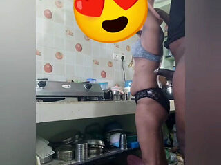 Indian Stepsister Cooking in Kitchen Fucked by Her Stepbrother Part 1