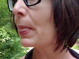 Nude Run on the Side of the Road with Squirt