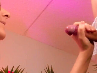 Amazing Handjob for Sissy and Hot Funny Cumming