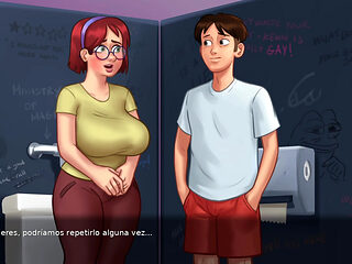 Sex in college with my best friend, and with the teacher - summertime saga