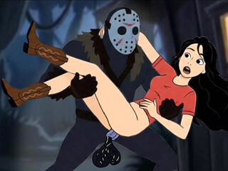 Student Girl Enjoys Sex in an Camp. Cartoon Horror Parody