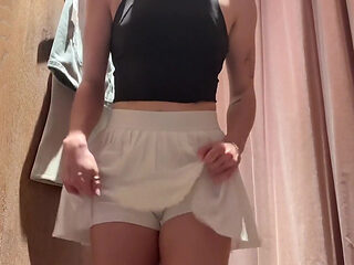 Cumming Hard While in the Change Room!! Hoping I Don't Get Caught!