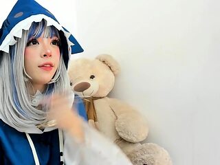 Japanese teen ai aito jerks off a cock