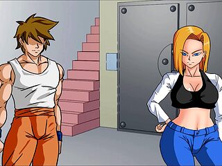Angry dragon, android 18, fucking cartoons