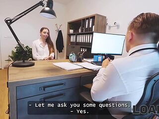 Hot Customer Wanted To Get A Loan, But Got Fanal Sexed Eventually. Sexy Sex With Arina Shy