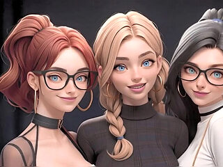 Hot British Students in Uniform Give Blowjobs and Swallow Cum - AI Generated Teen Sex