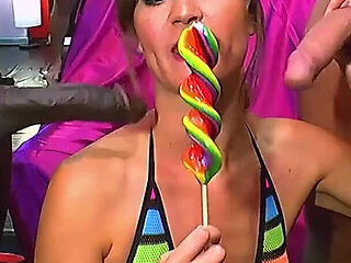 Blonde Fake-tits Slut Fists Pussy & Ass, Squirts Meters Away!