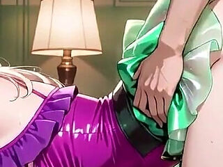 This Gorgeous Anime Beauty Can’t Get Enough - Wild Bedroom Ride Compilation.