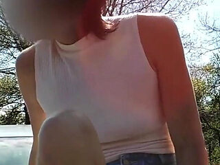 Car Hood Dildo Fuck