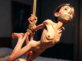 Skinny Slave Girl Bound Tight - Desperate & Begging for Mercy