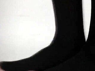 Mistress Cleo in Pantyhose Trample His Slave to Orgasm