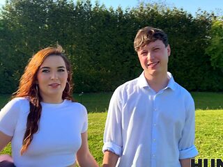 Suzie Sparklez cheats on her husband with her lover outdoors in a steamy scene.