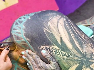 Two Hot Girls in Latex and High Heels Using Big Metal Toy Together, Atp, Anal Gapes, Lesbian