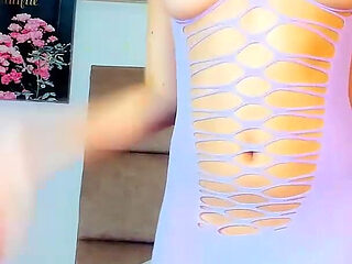 Girl Masturbates in Her Room in a Live