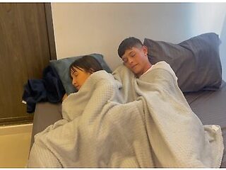 I Ask My Milf Stepmom To Share A Bed As A Pretext To Fuck Her Hard And Pour My Milk On Her