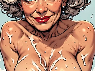 3D Freckled Women with Cum on Their Tits